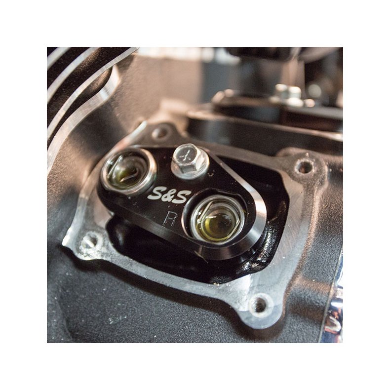 S&S, tappet cuff set. Billet aluminum, black  M8.