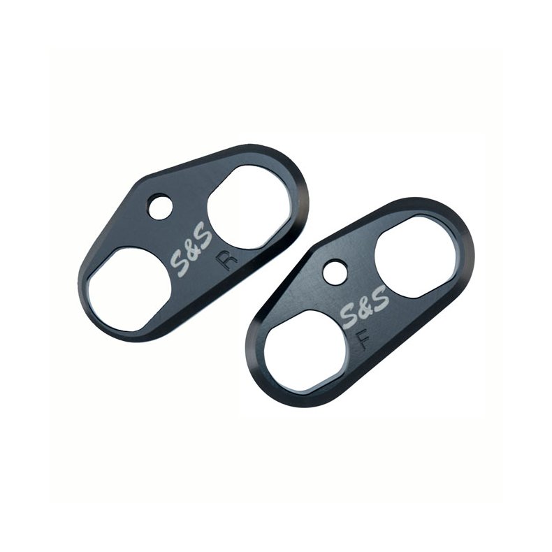 S&S, tappet cuff set. Billet aluminum, black  M8.