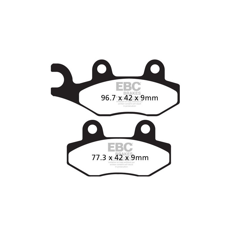 EBC DOUBLE-H SINTERED BRAKE PAD SET FRONT