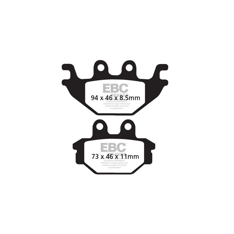 8EBC V-PAD SEMI SINTERED BRAKE PADS 15-16 Scout (Toso calipers); 2016 Scout Sixty (Toso caliper)