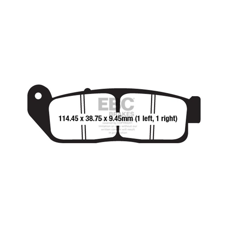 EBC DOUBLE-H SINTERED BRAKE PADS Front: Indian: 15-16 Scout (Toso calipers); 2016 Scout Sixty (Toso)