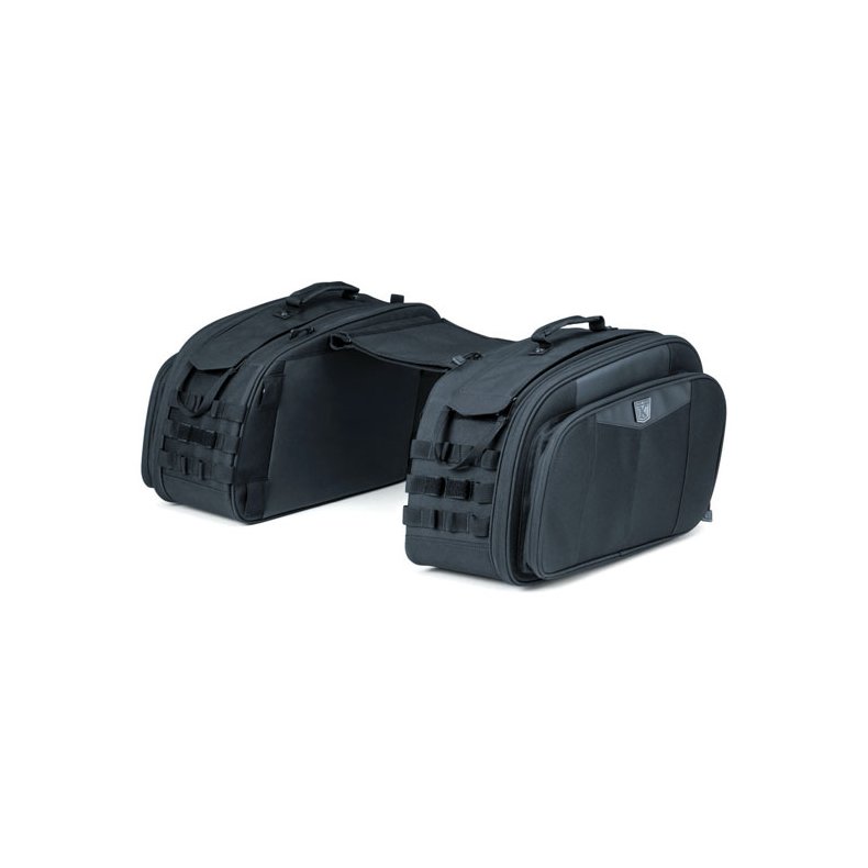 KURYAKYN MOMENTUM OUTRIDER THROW-OVER SADDLEBAGS, BLACK 