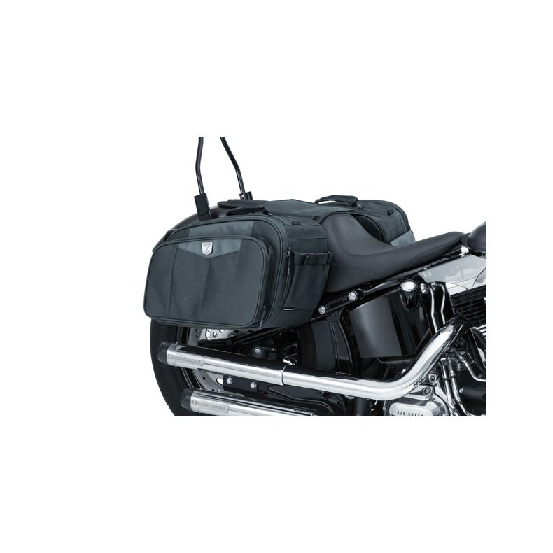 KURYAKYN MOMENTUM OUTRIDER THROW-OVER SADDLEBAGS, BLACK 