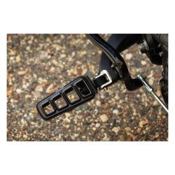 KURYAKYN SPLINED FOOTPEG ADAPTERS SATIN BLACK 