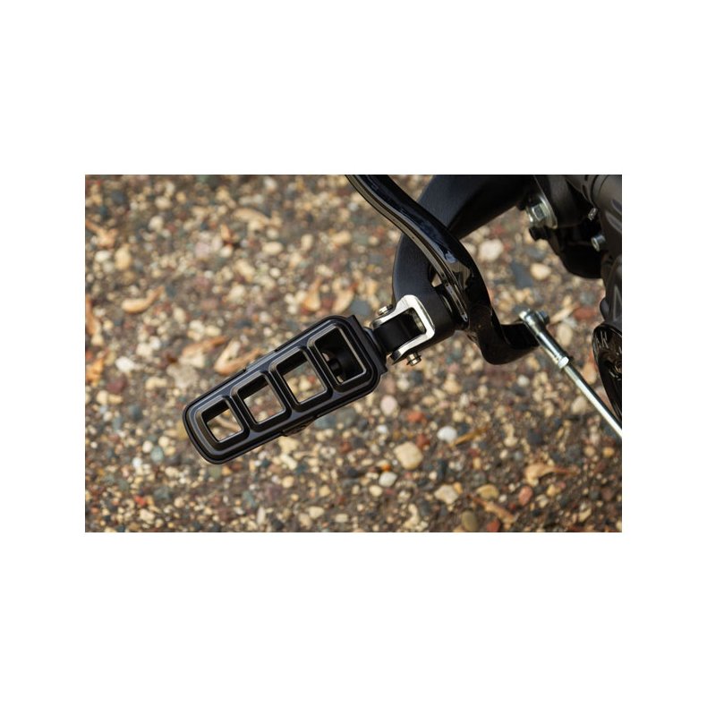 KURYAKYN SPLINED FOOTPEG ADAPTERS SATIN BLACK 