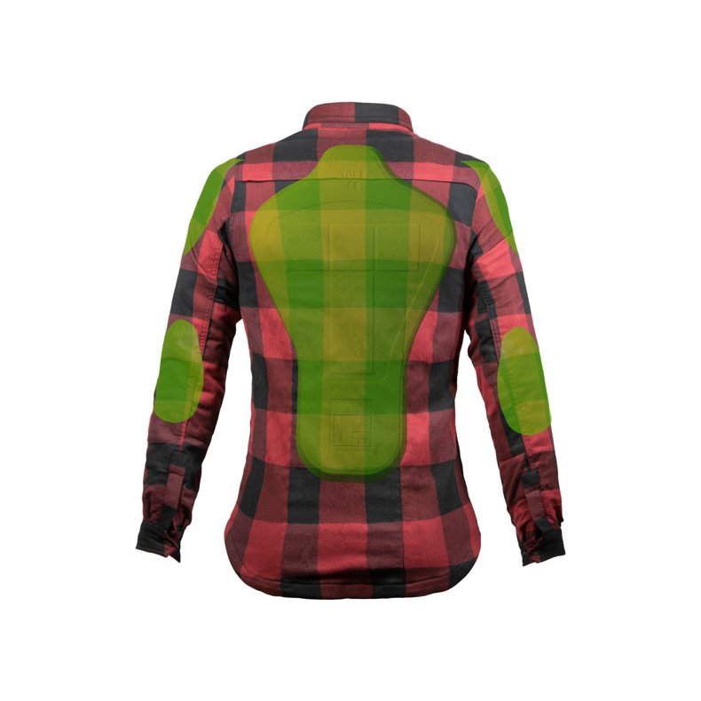 JOHN DOE MOTOSHIRT DAME BLACK/RED XTM