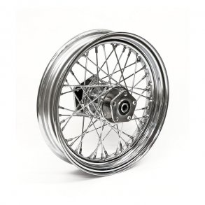 3.00 X 16 REAR WHEEL 40 SPOKES CHROME Chrome  Fits: > 86-99 FLT, FLHT, FLHR, FLTR