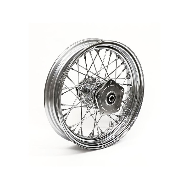 3.00 X 16 REAR WHEEL 40 SPOKES CHROME Chrome  Fits: > 86-99 FLT, FLHT, FLHR, FLTR
