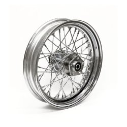 3.00 X 16 REAR WHEEL 40 SPOKES CHROME Chrome  Fits: > 86-96 FXST, FLST; 86-94 FXR; 91-96 FXD, FXDWG