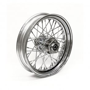 3.00 X 16 REAR WHEEL 40 SPOKES CHROME Chrome  Fits: > 86-96 FXST, FLST; 86-94 FXR; 91-96 FXD, FXDWG