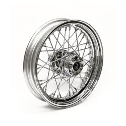 3.00 X 16 REAR WHEEL 40 SPOKES CHROME Chrome  Fits: > 97-99 FXST, FLST; 97-99 FXD, FXDWG, 97-99 XL