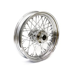 3.00 X 16 FRONT WHEEL 40 SPOKES CHROME Chrome  Fits: > 84-98 FLT, FLHT, FLHR, FLTR