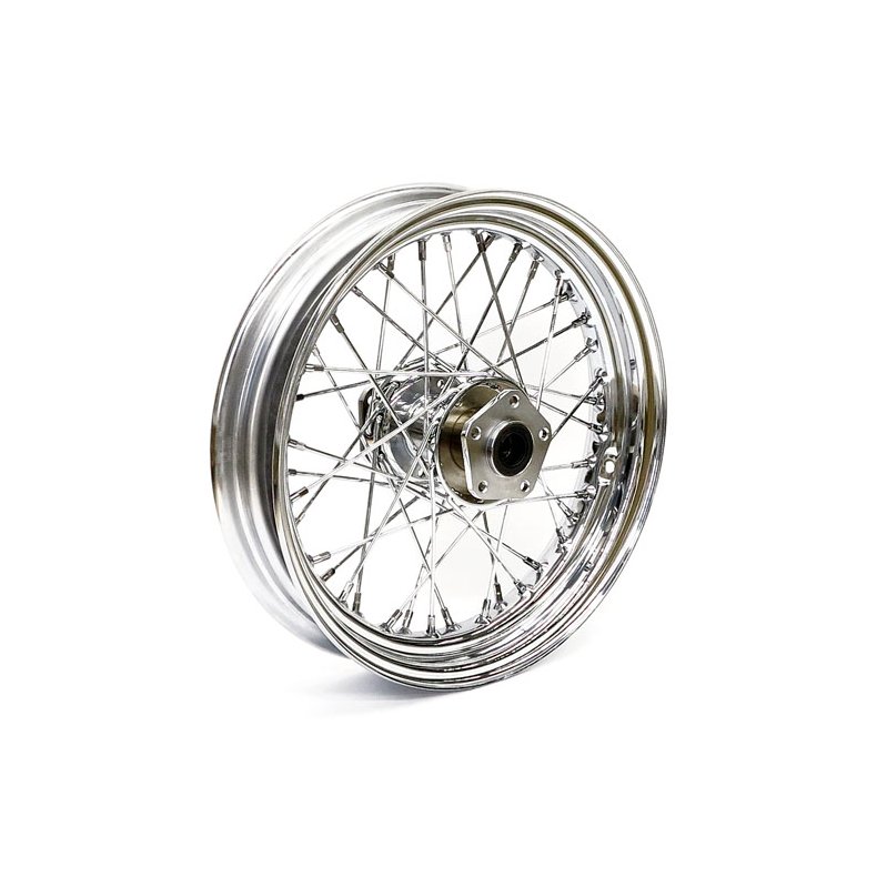3.00 X 16 FRONT WHEEL 40 SPOKES CHROME Chrome  Fits: > 84-98 FLT, FLHT, FLHR, FLTR