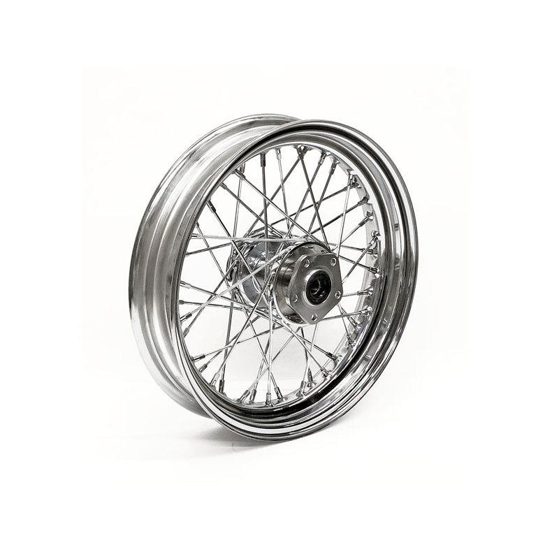 3.00 X 16 FRONT WHEEL 40 SPOKES CHROME Chrome  Fits: > 86-99 FLST/C/F/N