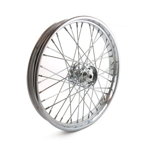 2.15 x 21 front wheel 40 spokes chrome For drum brake. 36-66 FL