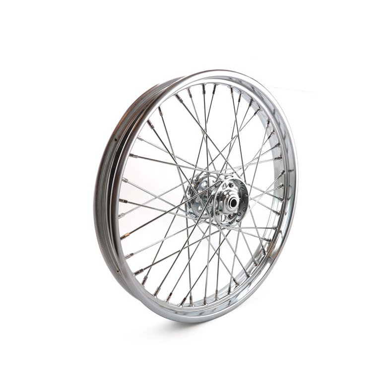 2.15 x 21 front wheel 40 spokes chrome For drum brake. 36-66 FL