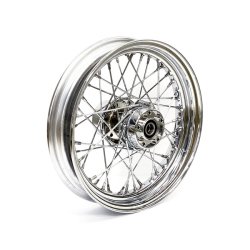3.00 X 16 REAR WHEEL 40 SPOKES CHROME Chrome  Fits: > 86-96 FXST, FLST; 86-94 FXR; 91-96 FXD, FXDWG