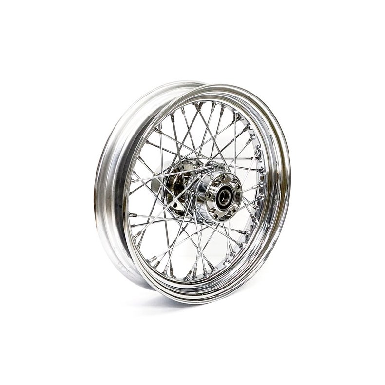 3.00 X 16 REAR WHEEL 40 SPOKES CHROME Chrome  Fits: > 08-17 FLSTC/N (No ABS)