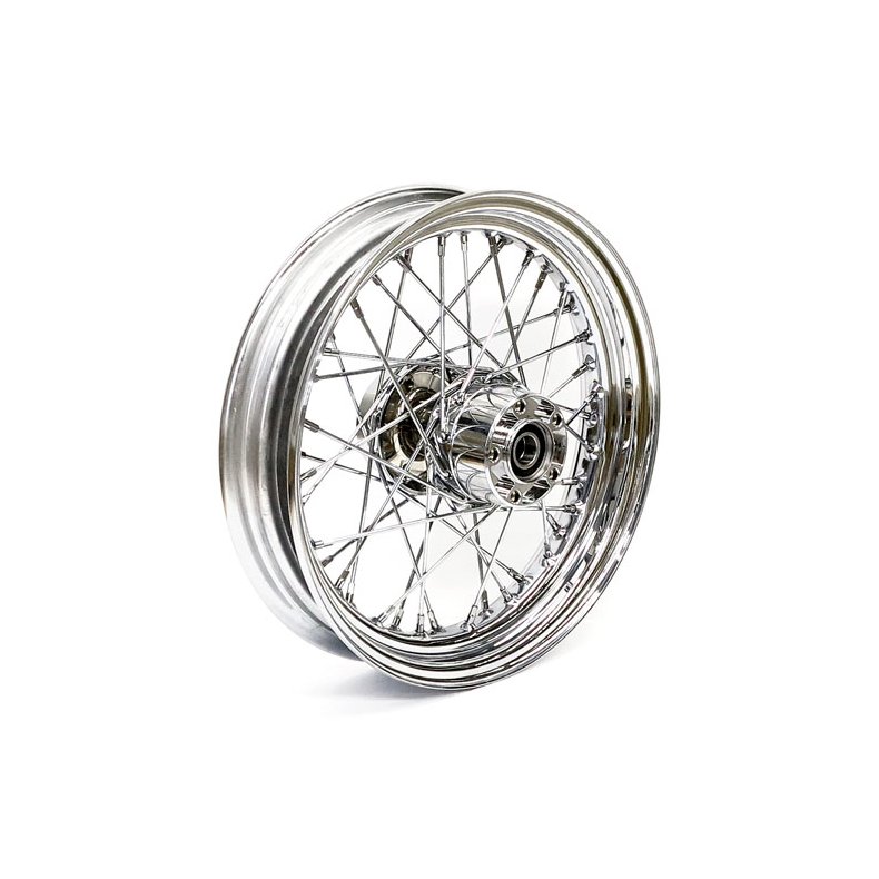 3.00 X 16 REAR WHEEL 40 SPOKES CHROME Chrome  Fits: > 08-17 FLSTC/N (No ABS)