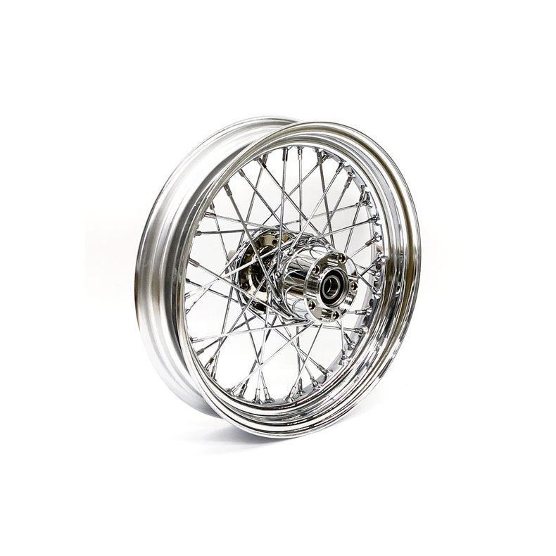 3.00 X 16 REAR WHEEL 40 SPOKES CHROME Chrome  Fits: > 12-17 Softail (ABS)