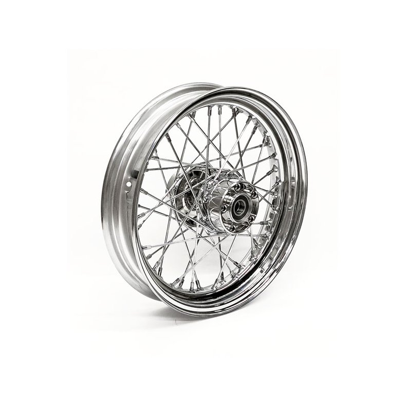 3.00 X 16 REAR WHEEL 40 SPOKES CHROME Chrome  Fits: > 14-20 XL (ABS)