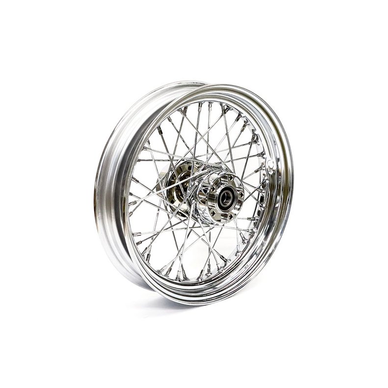 3.00 X 16 REAR WHEEL 40 SPOKES CHROME 08-19 XL (no ABS)