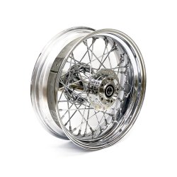 5.00 X 16 REAR WHEEL 40 SPOKES CHROME Chrome  Fits: > 09-19 FLT, FLHT, FLHR, FLHX (No ABS)