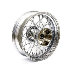 5.00 X 16 REAR WHEEL 40 SPOKES CHROME Chrome  Fits: > 09-19 FLT, FLHT, FLHR, FLHX (No ABS)