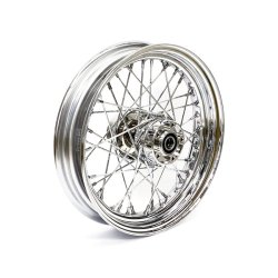 3.00 X 16 FRONT WHEEL 40 SPOKES CHROME Chrome  Fits: > 08-17 FLT, FLHT, FLHR, FLTR, FLHX (ABS)