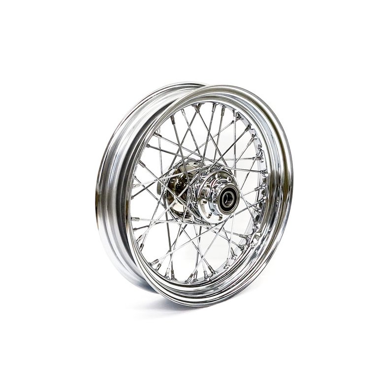 3.00 X 16 FRONT WHEEL 40 SPOKES CHROME Chrome  Fits: > 12-17 FLST/C/F/N (ABS)