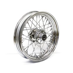 3.00 X 16 FRONT WHEEL 40 SPOKES CHROME Chrome  Fits: > 07-17 FLST/C/F/N (no ABS)