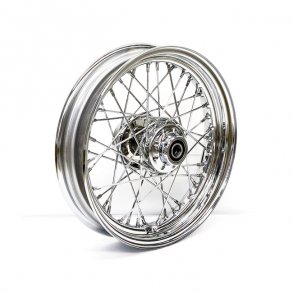 3.00 X 16 FRONT WHEEL 40 SPOKES CHROME Chrome  Fits: > 07-17 FLST/C/F/N (no ABS)