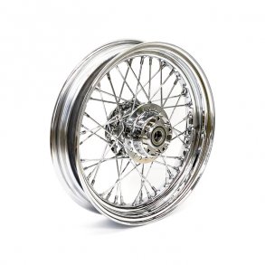 3.00 X 16 FRONT WHEEL 40 SPOKES CHROME Chrome  Fits: > 14-19 1200C/X (W/ABS)