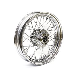 3.00 X 16 FRONT WHEEL 40 SPOKES CHROME Chrome  Fits: > 14-19 1200C/X (W/ABS)