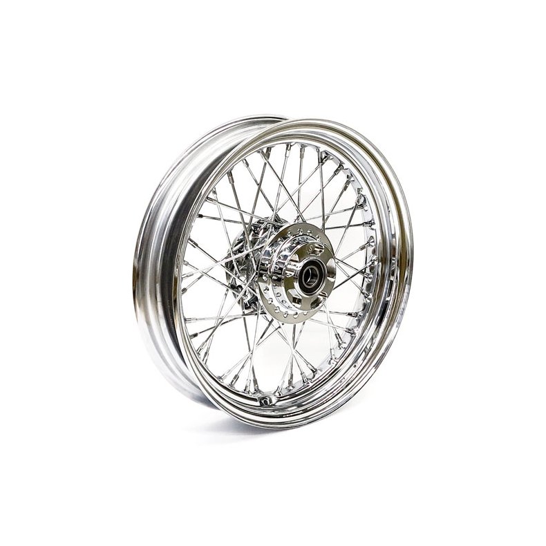 3.00 X 16 FRONT WHEEL 40 SPOKES CHROME Chrome  Fits: > 14-19 1200C/X (W/ABS)