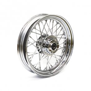 3.00 X 16 FRONT WHEEL 40 SPOKES CHROME Chrome  Fits: > 14-19 1200C/X (no ABS)