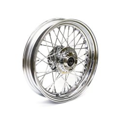 3.00 X 16 FRONT WHEEL 40 SPOKES CHROME Chrome  Fits: > 14-19 1200C/X (no ABS)