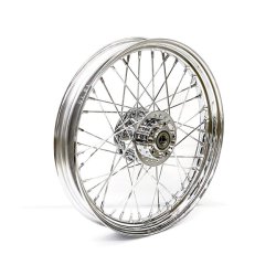 2.50 X 19 FRONT WHEEL 40 SPOKES CHROME Chrome  Fits: > 12-17 FXD (ABS)