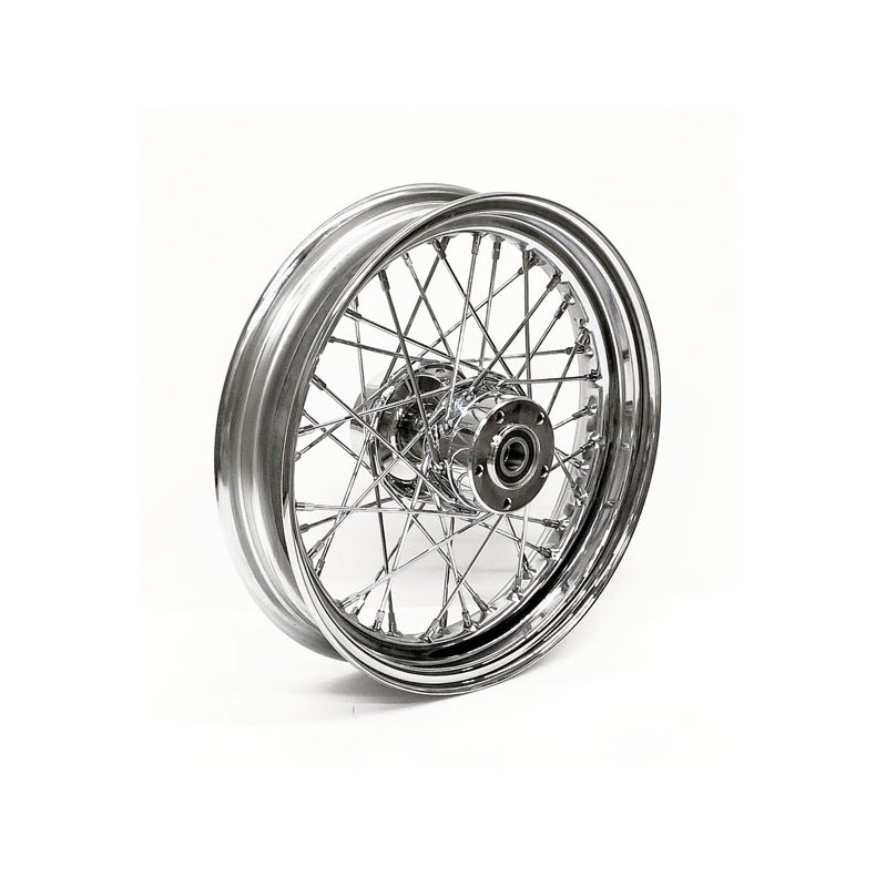 3.00 X 16 FRONT WHEEL 40 SPOKES CHROME Chrome  Fits: > 00-07 FLT/FLHT/FLHR/FLTR/FLHX