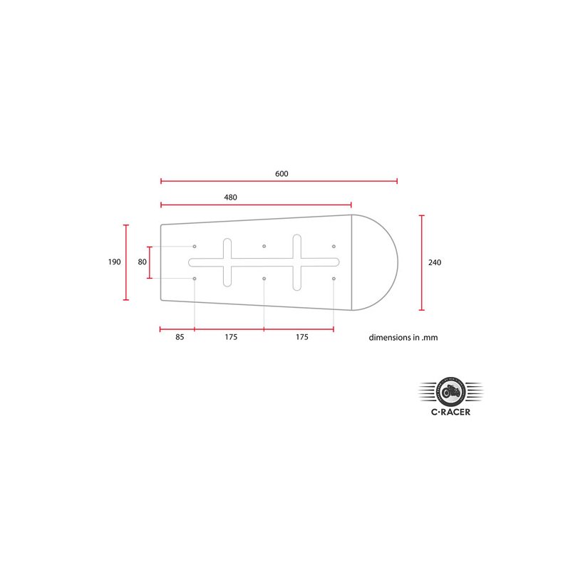 C-RACER UNIVERSAL SCRAMBSADLE SDE BLACK 15G