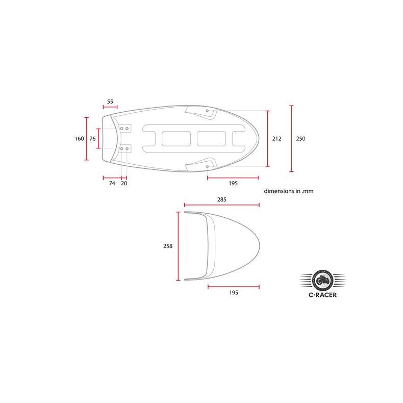 C-RACER SR400/500 FLAT &amp; COWL SDE