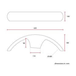 C-RACER UNIVERSAL 17/18" FRONT FENDER NO1