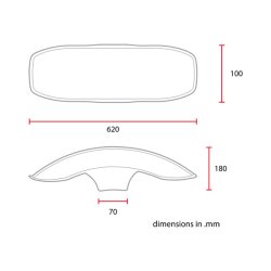 UNIVERSAL 17/18" FRONT FENDER NO2 L