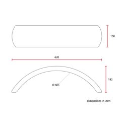 UNIVERSAL 17/18" REAR FENDER NO1