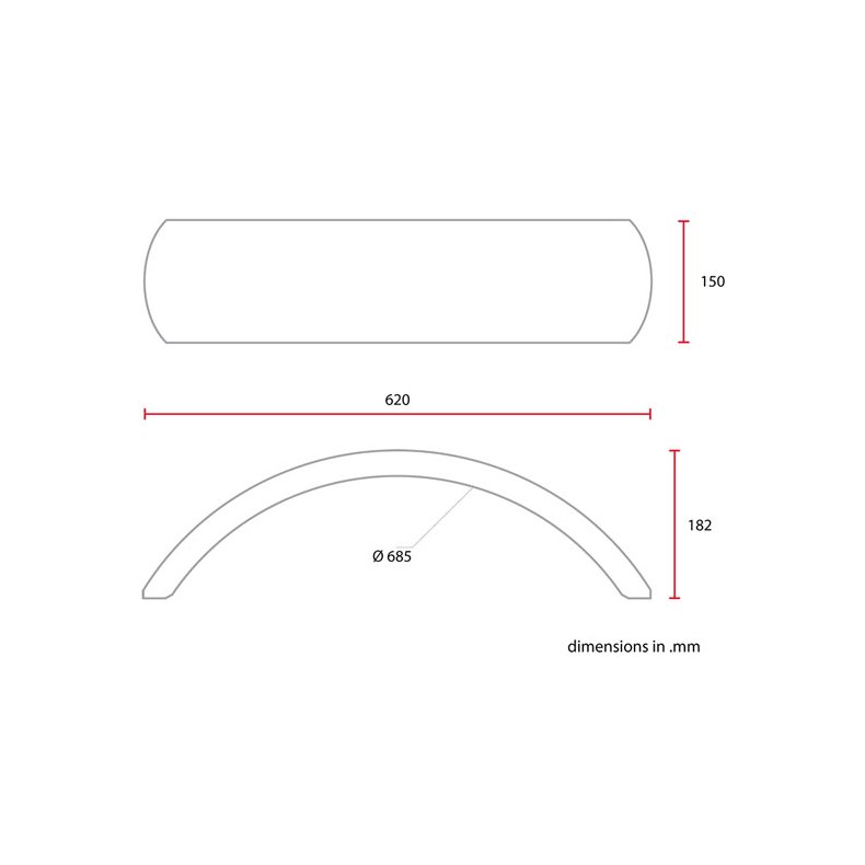 UNIVERSAL 17/18" REAR FENDER NO1