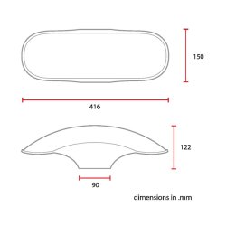 UNIVERSAL 17/18" FRONT FENDER NO4 L