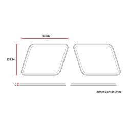 VINTAGE PARALLELOGRAM SIDE NUMBER PLATES