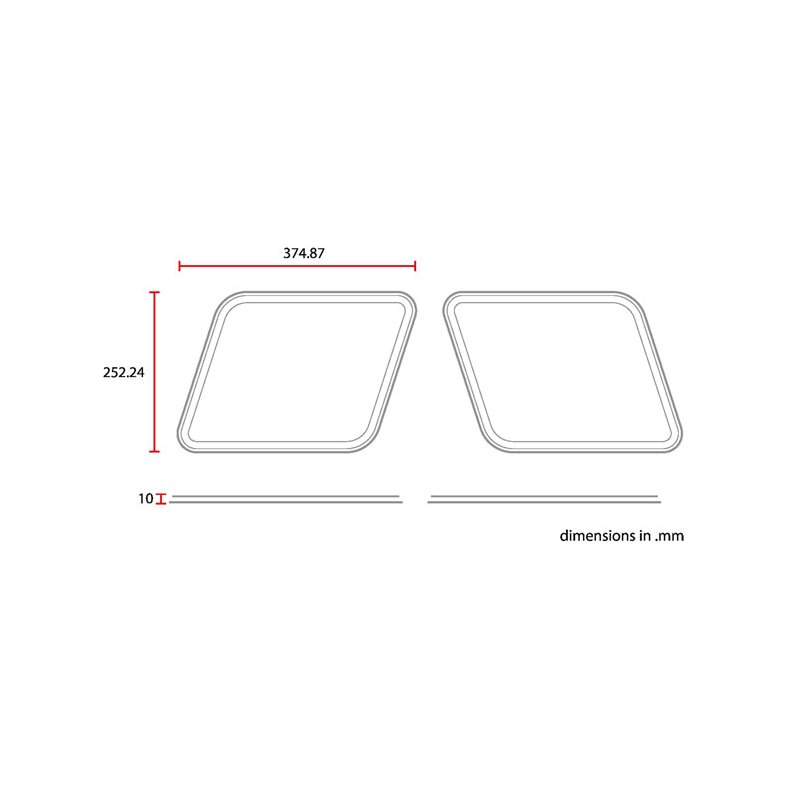 VINTAGE PARALLELOGRAM SIDE NUMBER PLATES