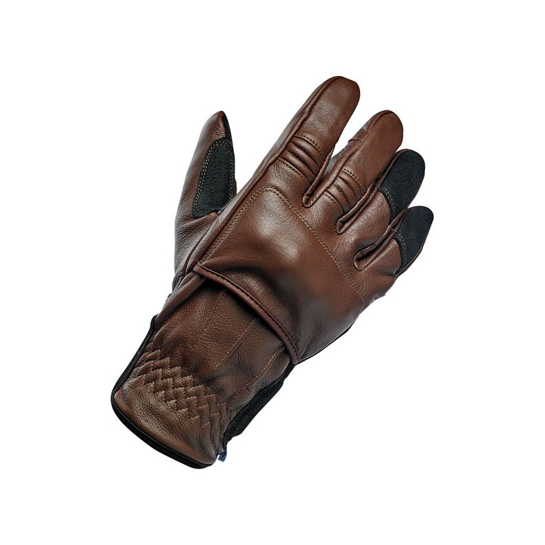 BILTWELL BELDEN GLOVES CHOCOLATE/BLACK CE APPR.