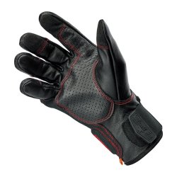 BILTWELL BELDEN GLOVES BLACK/REDLINE CE APPR.